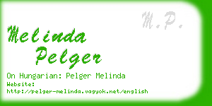 melinda pelger business card